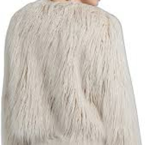 Dynamite Shaggy Faux Fur Jacket Cream Glam Layer - Picture 2 of 8
